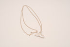 Vintage Sterling silver Opal Whale tail pendant necklace