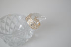 Vintage Sterling silver floral pattern band ring