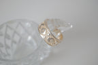 Vintage Sterling silver floral pattern band ring