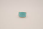 Turquoise inlay sterling silver statement ring