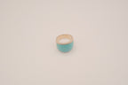 Turquoise inlay sterling silver statement ring