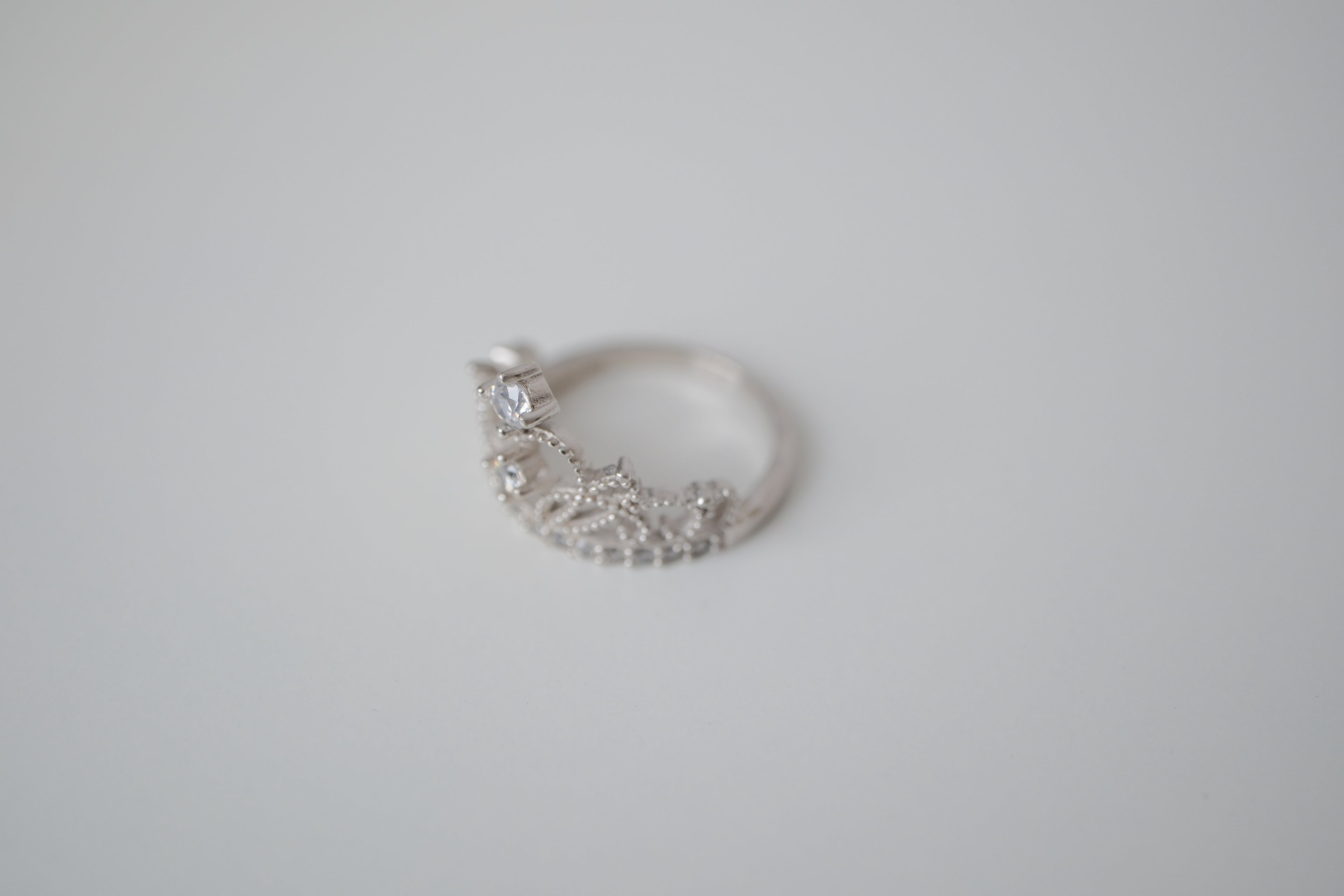 Vintage Sterling silver Tiara-style ring