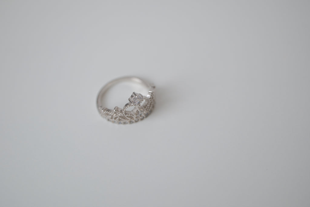 Vintage Sterling silver Tiara-style ring