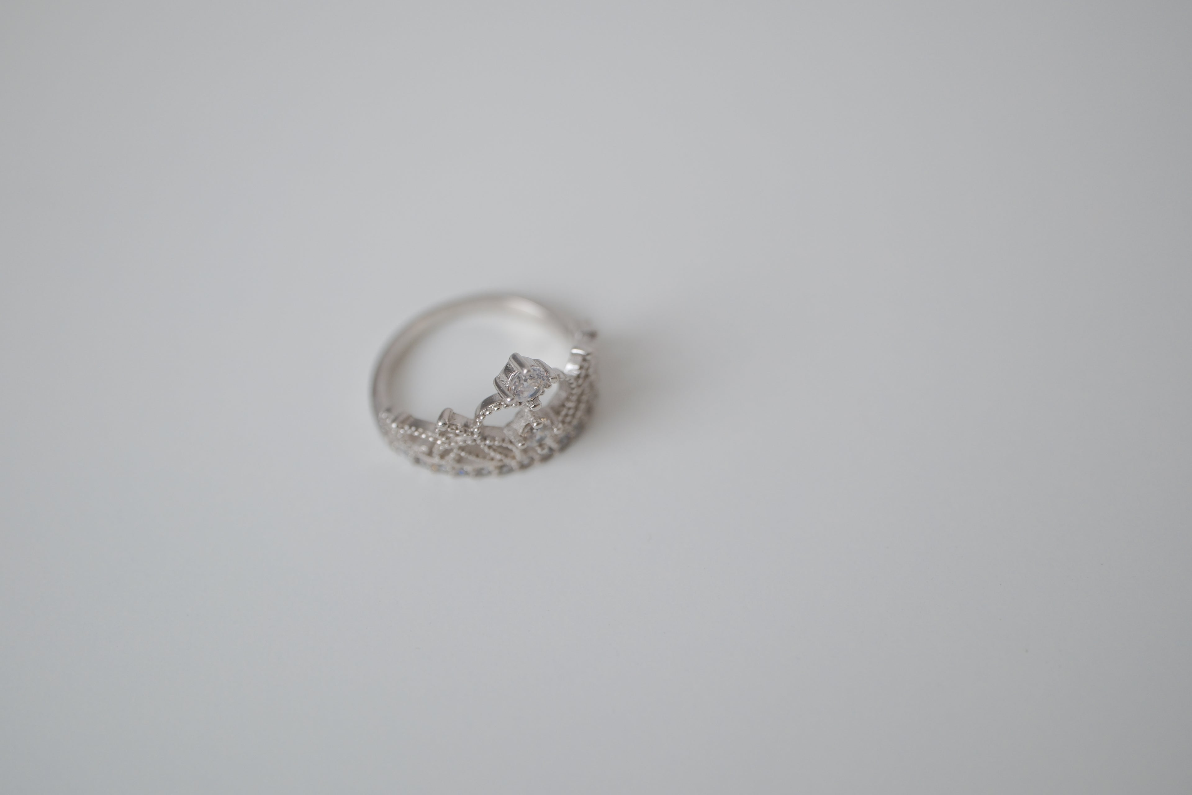Vintage Sterling silver Tiara-style ring