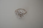 Vintage Sterling silver Sunburst cluster &nbsp;ring