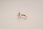 Vintage Sterling silver Amethyst bypass cluster ring