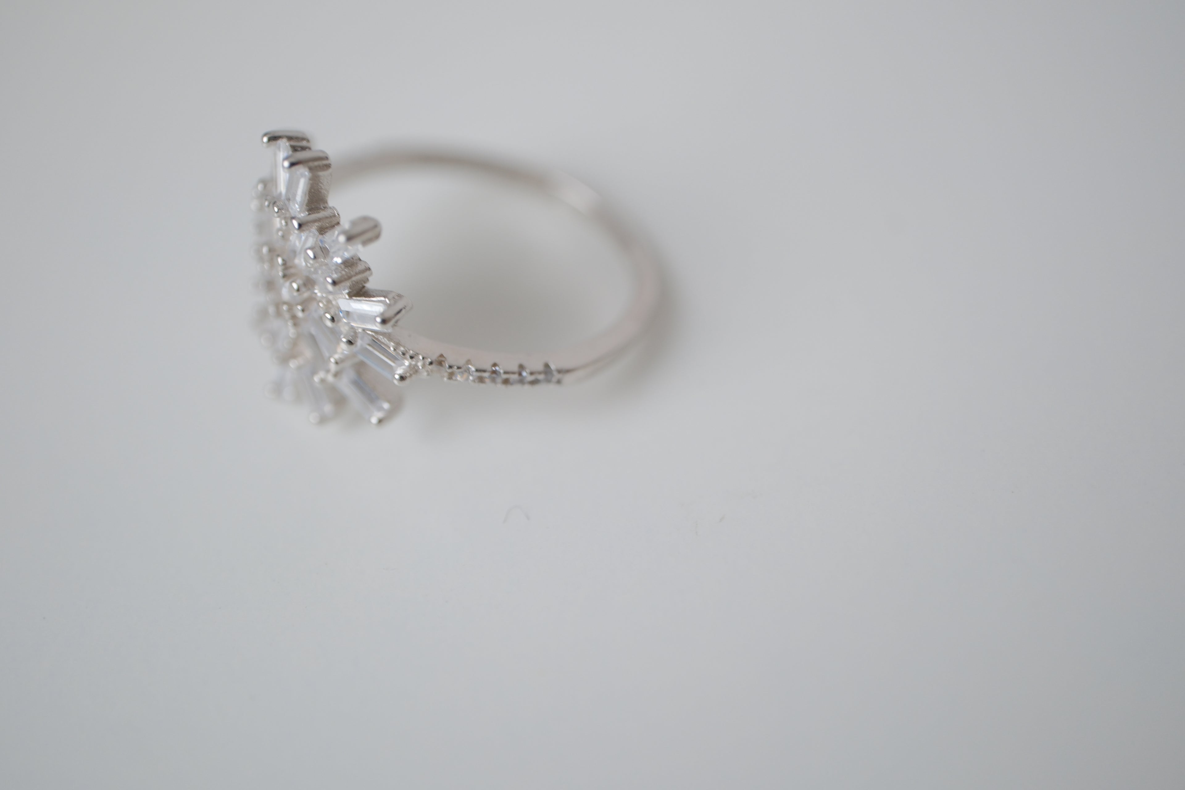 Vintage Sterling silver Sunburst cluster &nbsp;ring