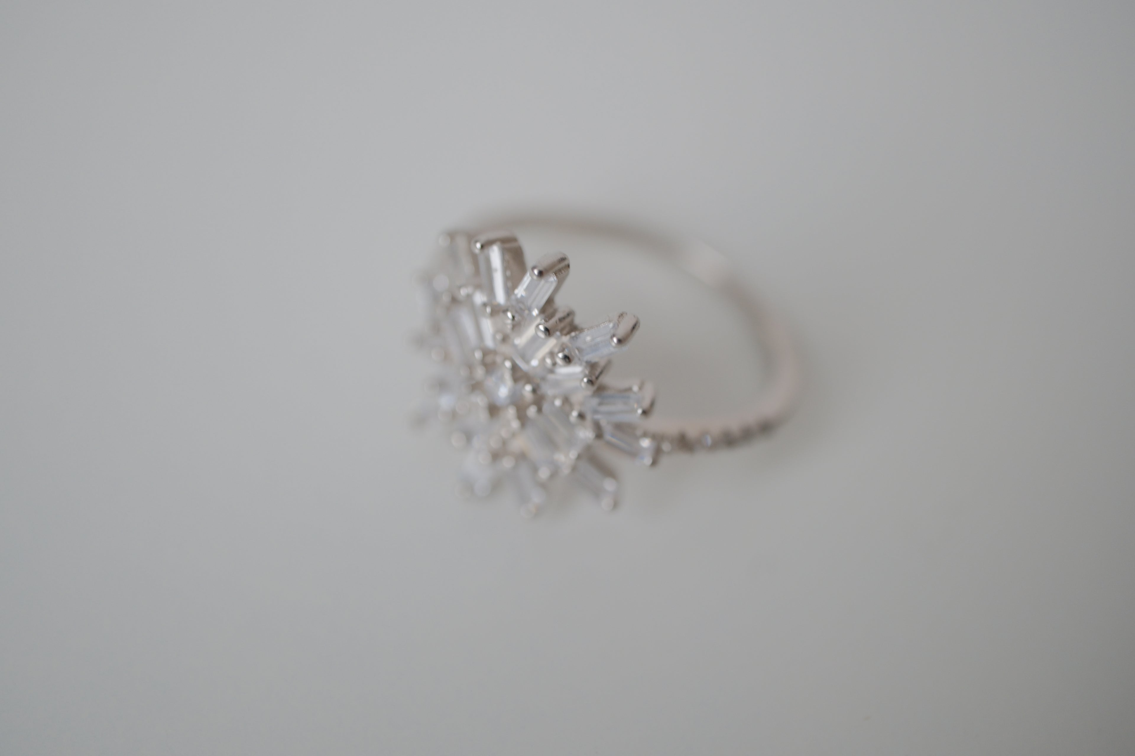 Vintage Sterling silver Sunburst cluster &nbsp;ring