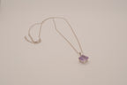 Sterling silver Princess cut amethyst pendant