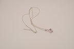 Sterling silver Princess cut amethyst pendant