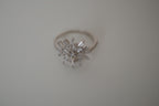 Vintage Sterling silver Sunburst cluster &nbsp;ring
