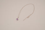 Sterling silver Princess cut amethyst pendant