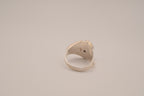 Modernist sterling silver Blue Opal ring