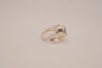 Modernist sterling silver Blue Opal ring
