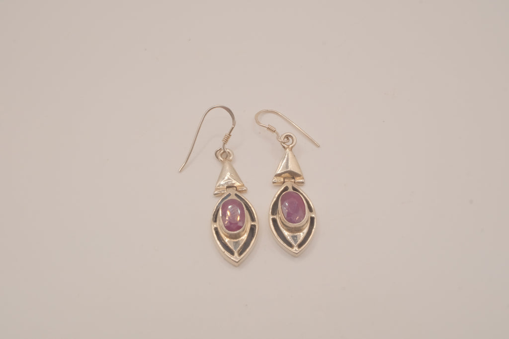 Sterling silver Amethyst dangle earrings