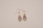 Sterling silver Amethyst dangle earrings