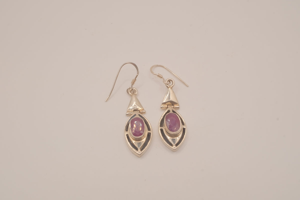 Sterling silver Amethyst dangle earrings