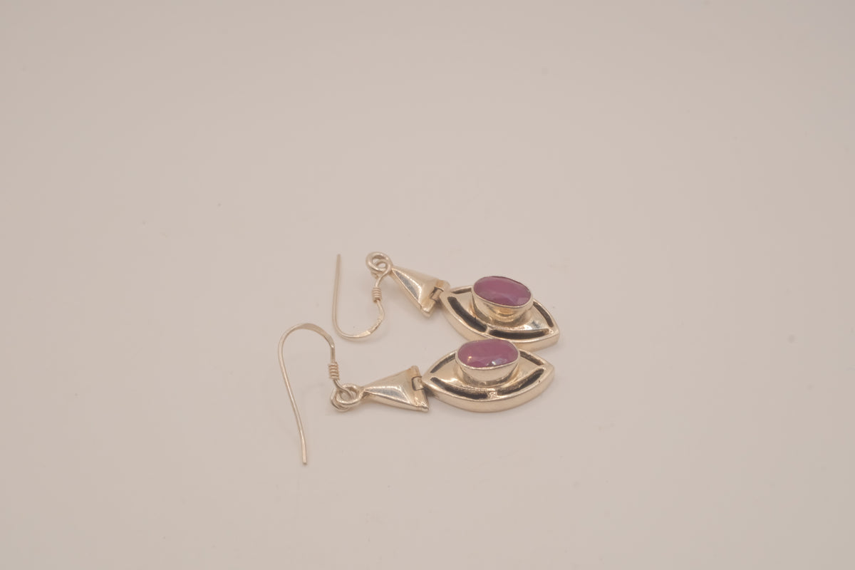Sterling silver Amethyst dangle earrings