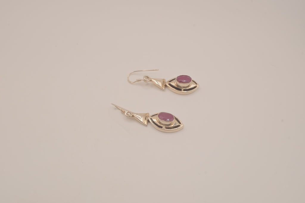 Sterling silver Amethyst dangle earrings