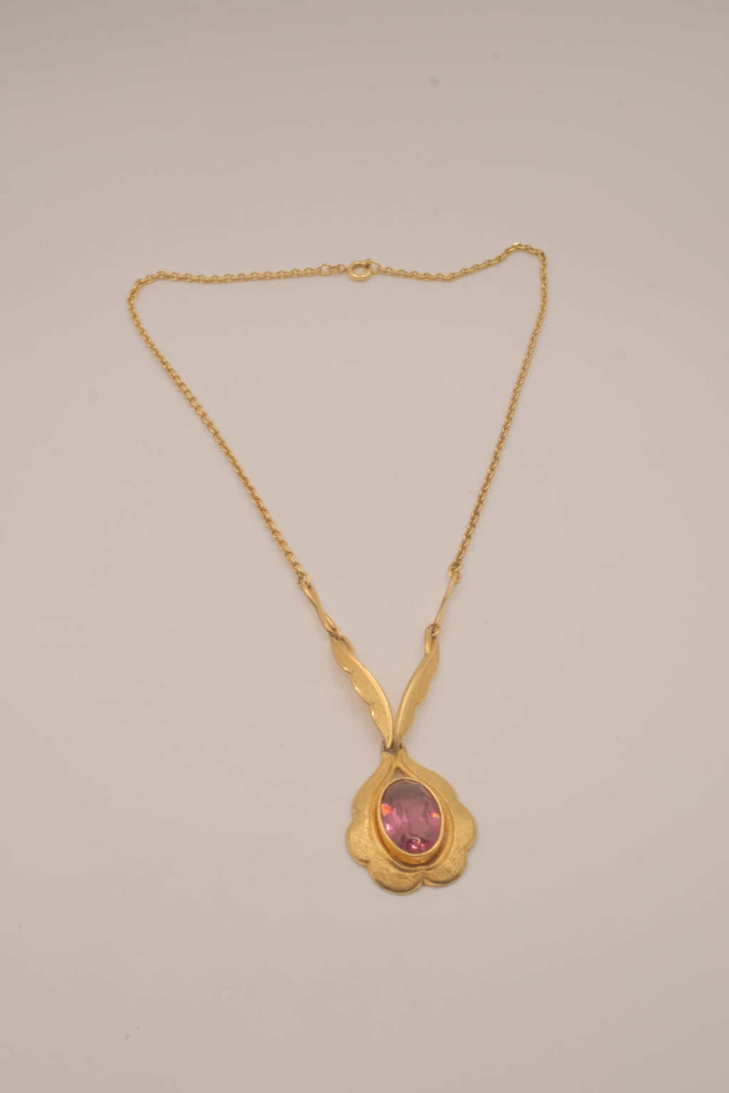 Vintage gold tone Art Deco necklace