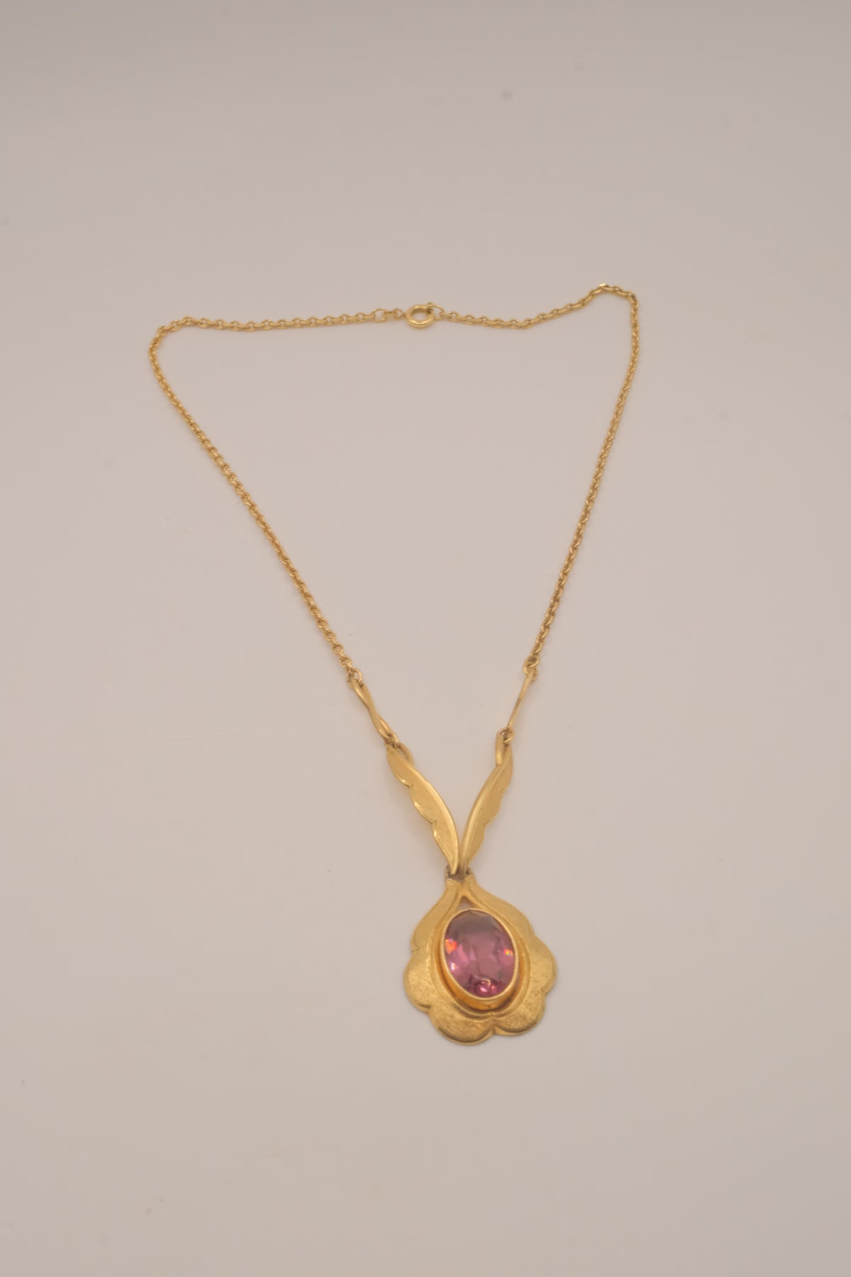 Vintage gold tone Art Deco necklace
