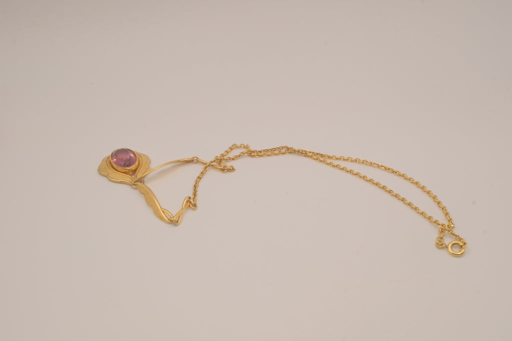 Vintage gold tone Art Deco necklace