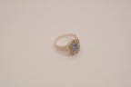 Vintage Sterling silver Tanzanite filigree ring