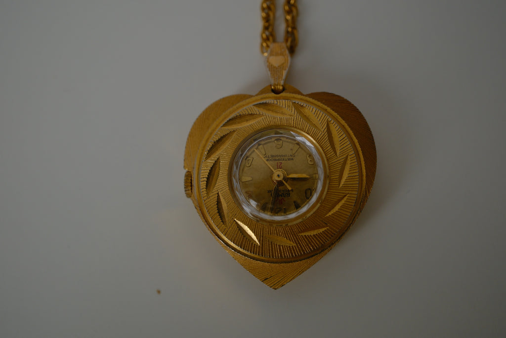 Vintage Swiss Pendant Watch Necklace