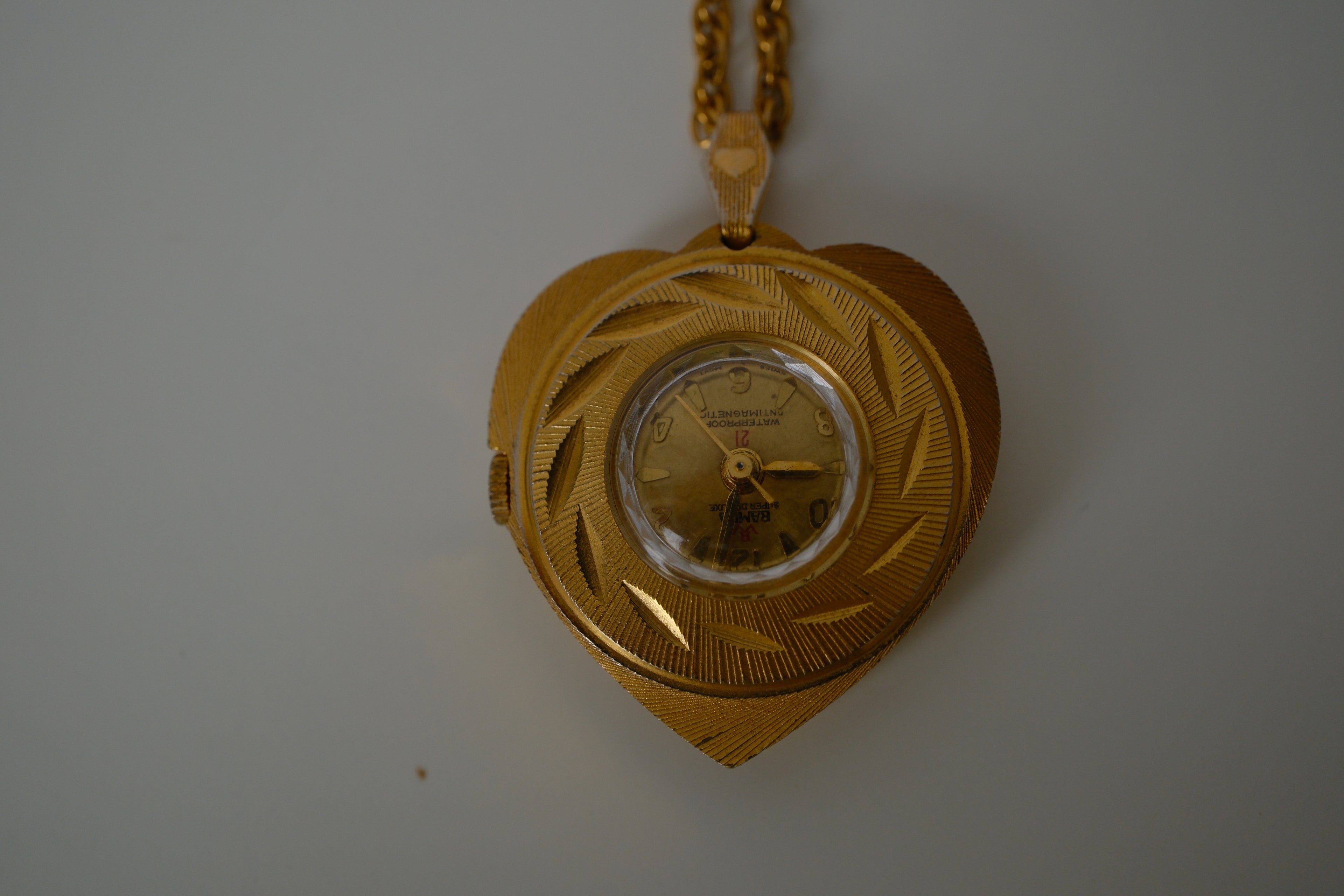 Vintage Swiss Pendant Watch Necklace