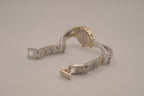 Two-toned Fmd Rhinestone watch