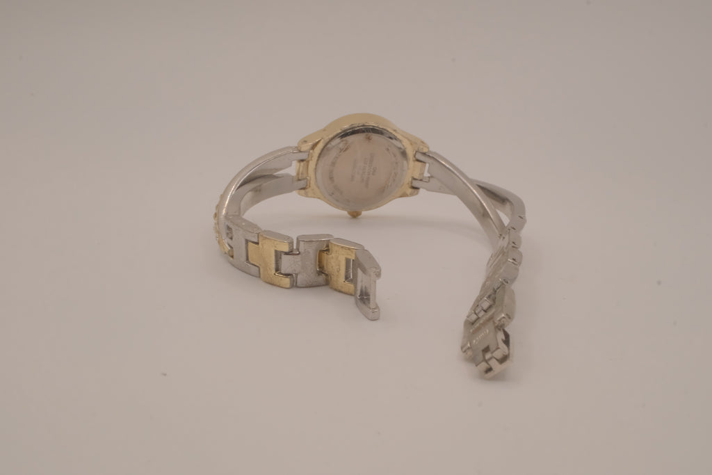Two-toned Fmd Rhinestone watch