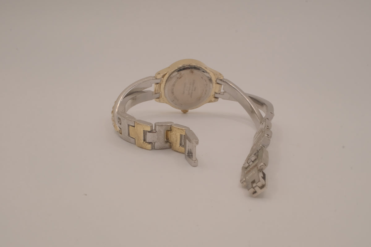 Two-toned Fmd Rhinestone watch