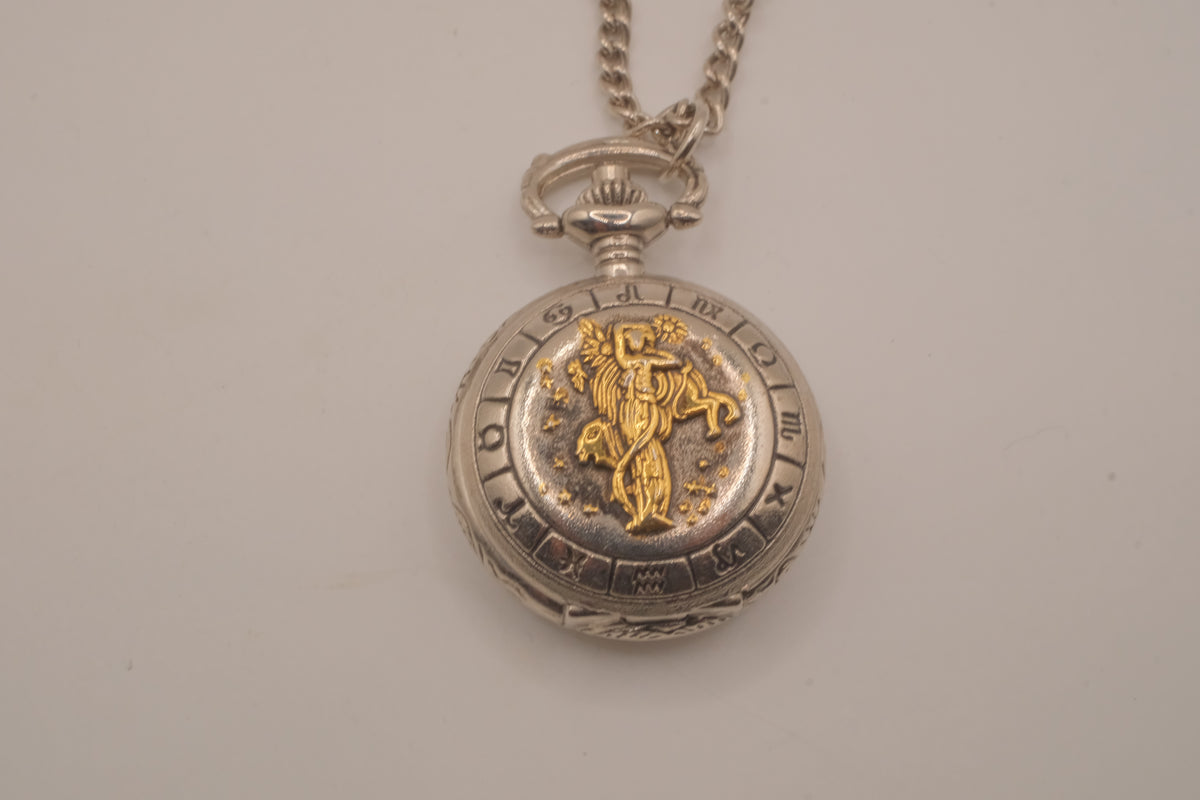 Vintage La Brea Zodiac sign pocket pendant watch&nbsp;