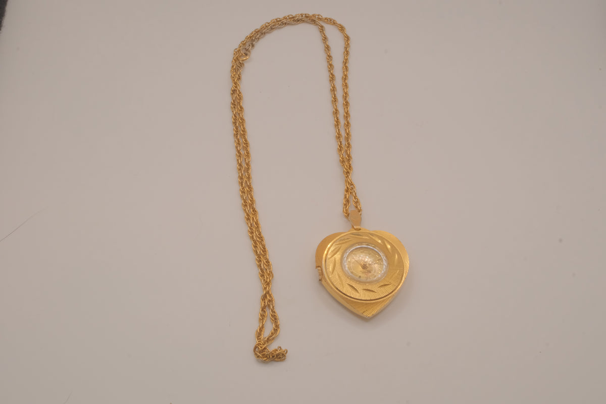 Vintage Swiss Pendant Watch Necklace