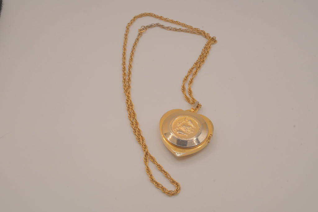 Vintage Swiss Pendant Watch Necklace