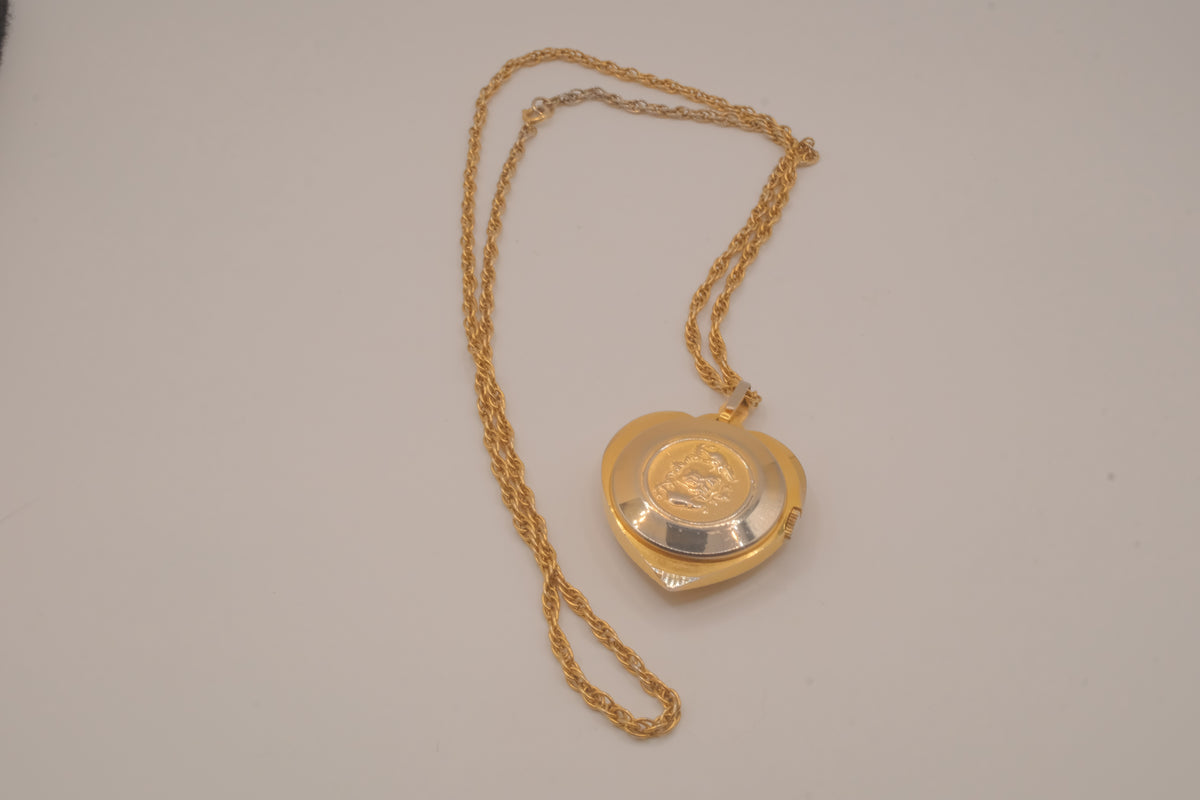 Vintage Swiss Pendant Watch Necklace