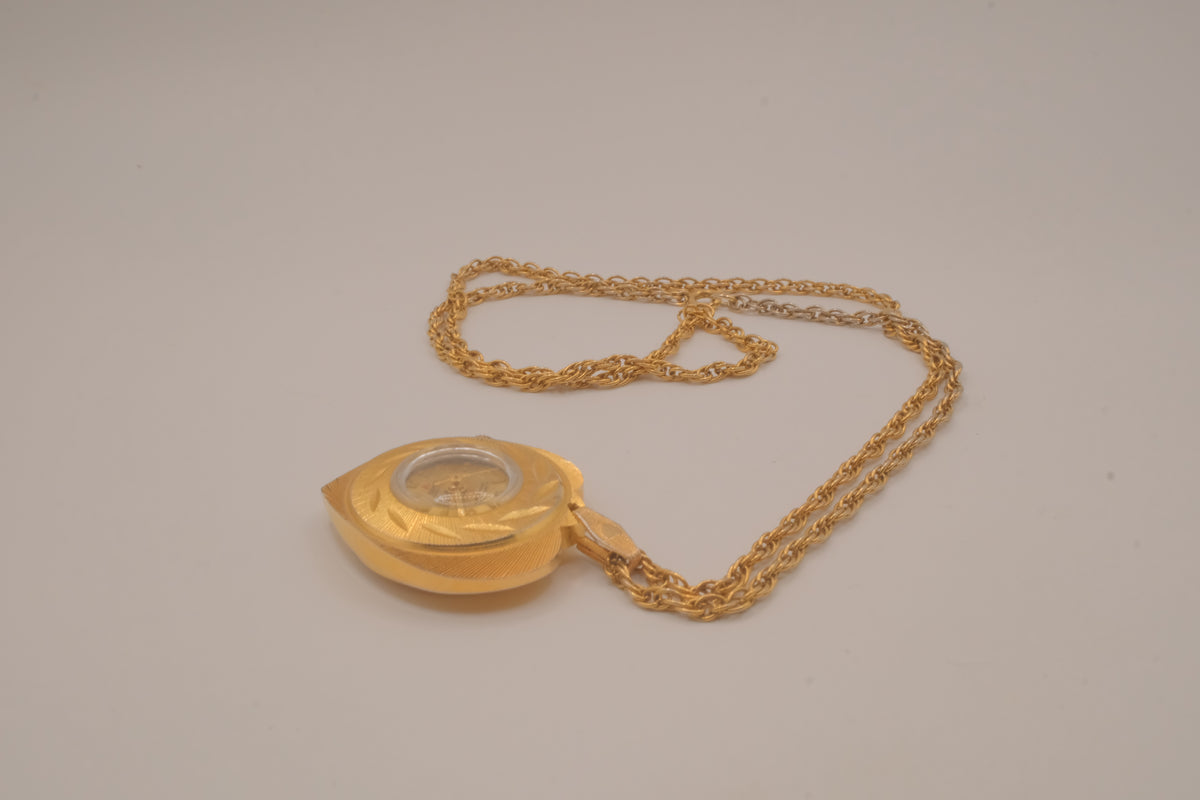 Vintage Swiss Pendant Watch Necklace