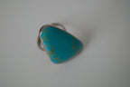 Vintage Sterling silver triangular turquoise ring
