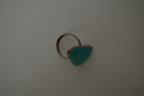 Vintage Sterling silver triangular turquoise ring