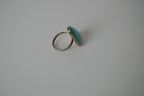 Vintage Sterling silver triangular turquoise ring