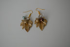 Reworked Embossed Maple leaf earrings