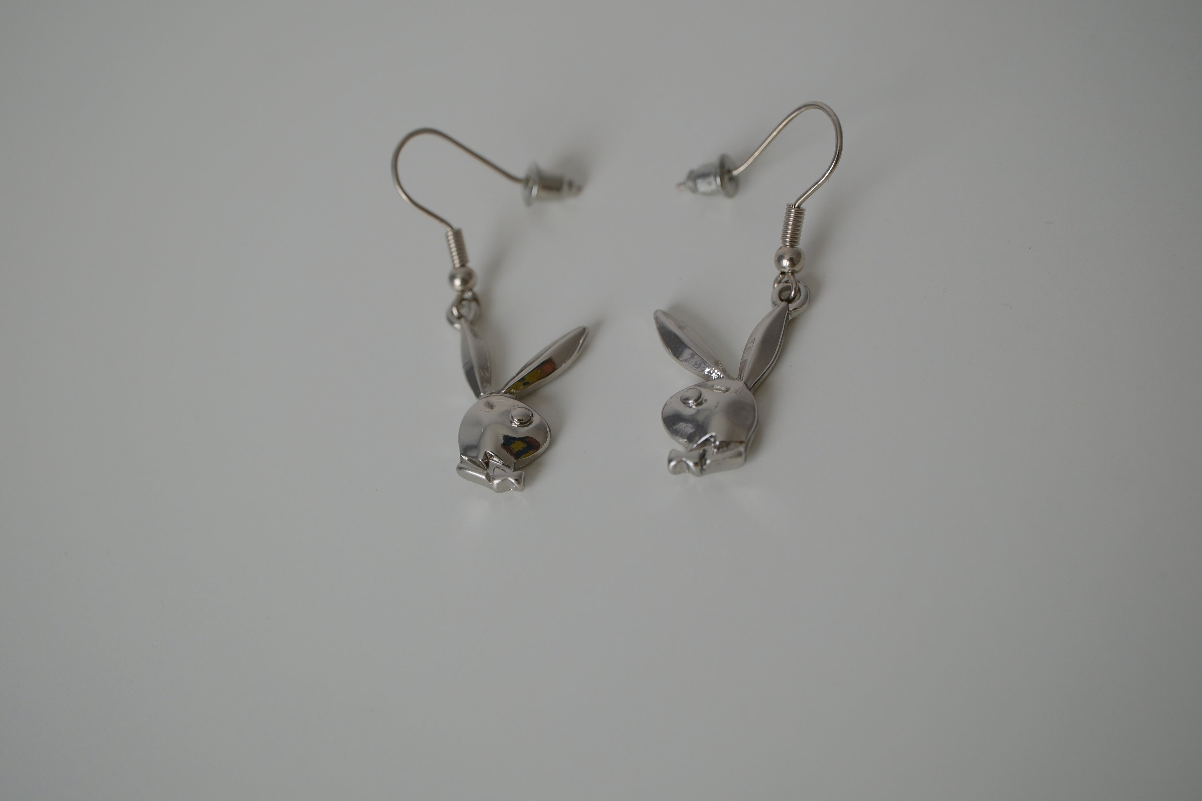 Playboy Rabbit Head dangle earrings