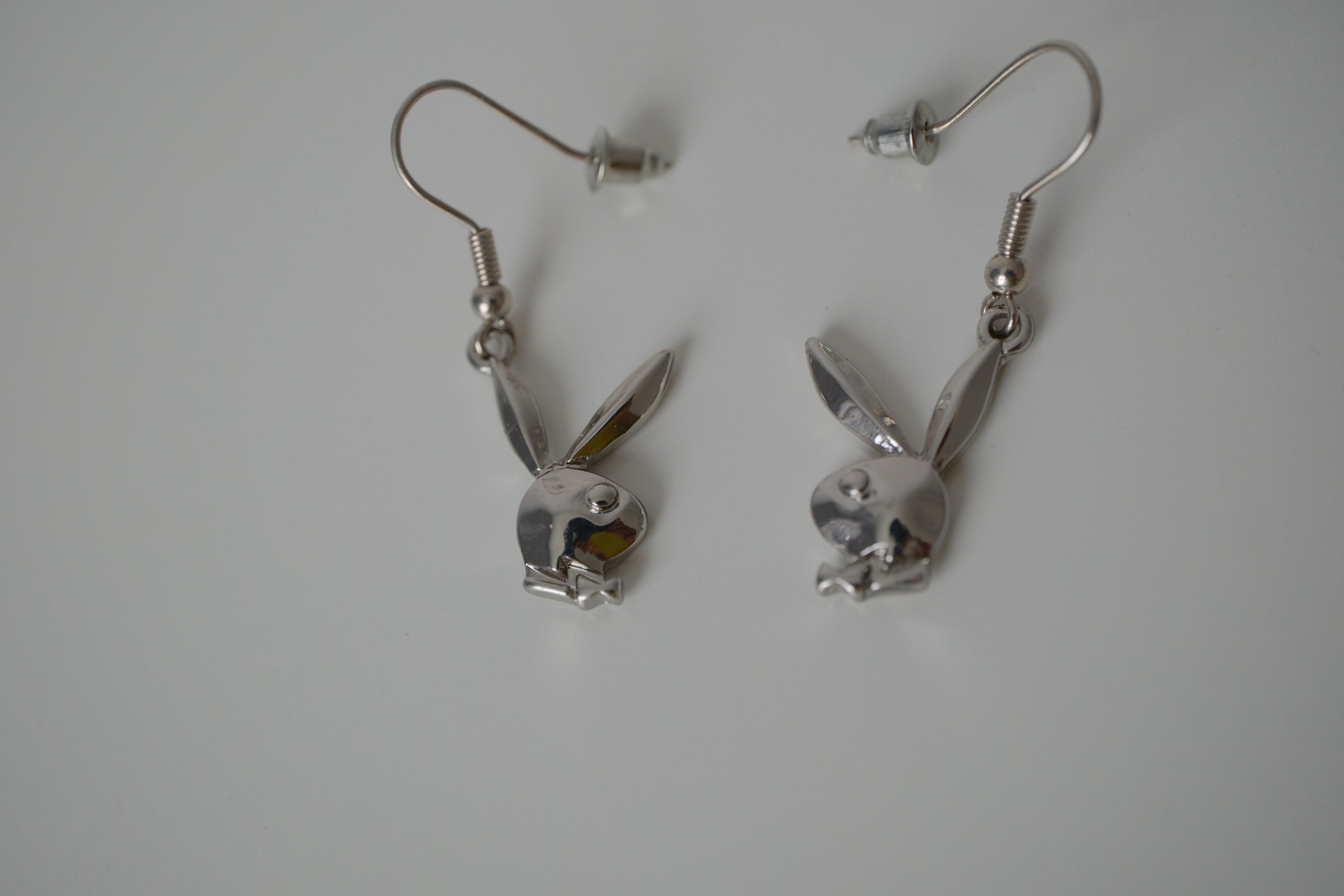 Playboy Rabbit Head dangle earrings