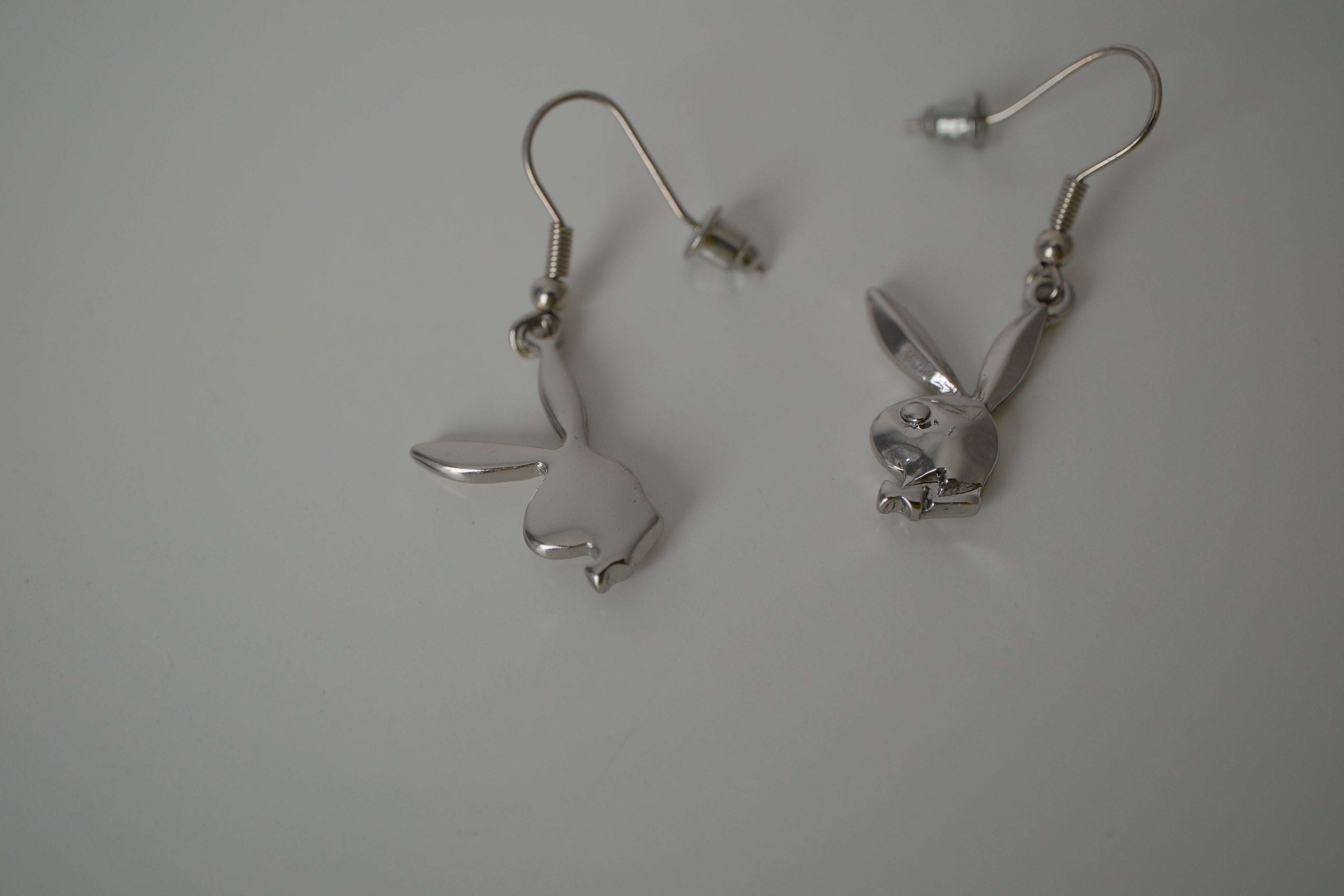 Playboy Rabbit Head dangle earrings