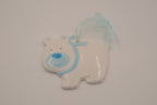 Vintage Avon glossy white ceramic bear ornament
