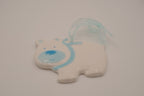 Vintage Avon glossy white ceramic bear ornament