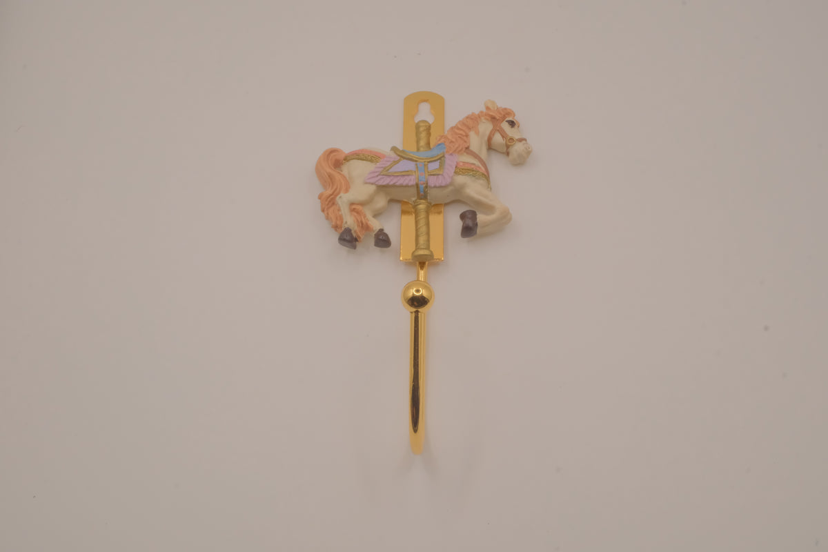 Vintage 1980s Avon "Country Notions" decorative carousel horse wall hook