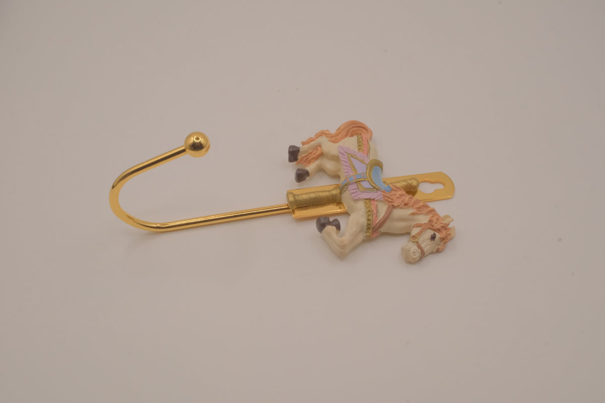 Vintage 1980s Avon "Country Notions" decorative carousel horse wall hook
