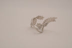 Marquise-cut cubic zirconia leaf branch open statement ring