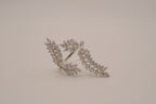 Marquise-cut cubic zirconia leaf branch open statement ring